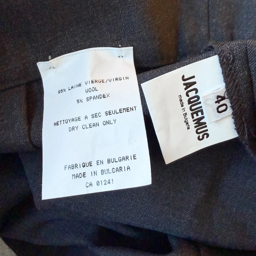 New! JACQUEMUS • Le Corsaire Fronce Trouser Pants in Dark Grey - Picture 13 of 16